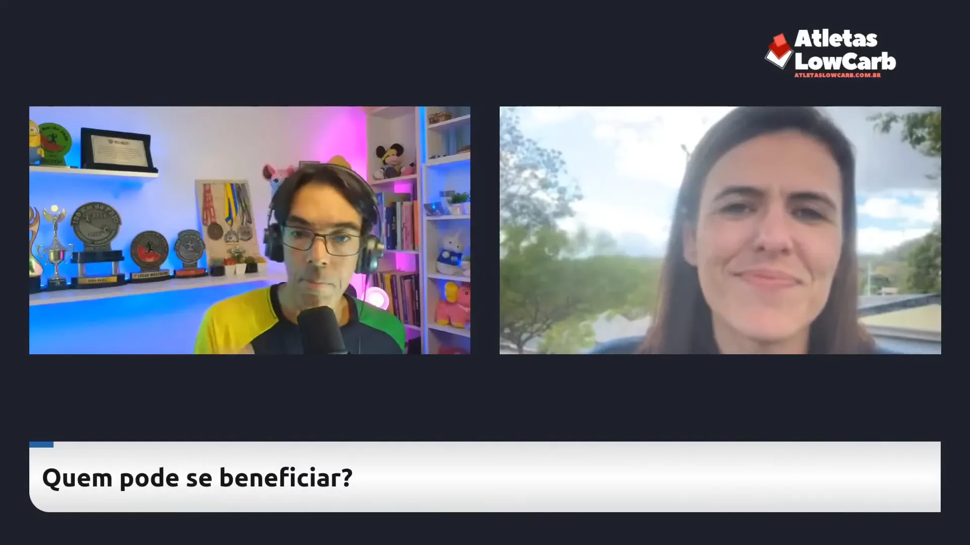 Maria Vitória falando sobre low carb e energia