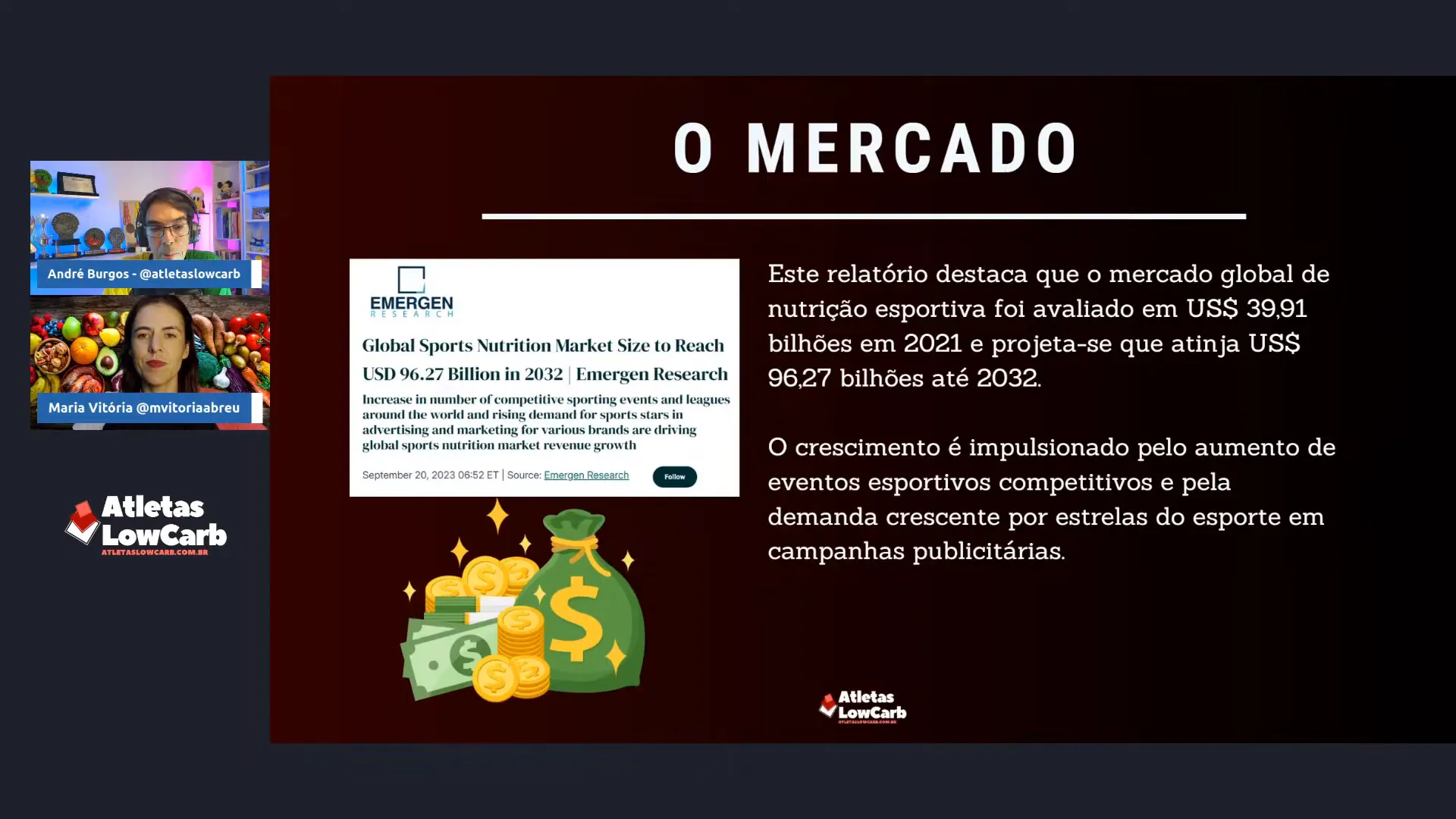 Dados e estatísticas do mercado de suplementos esportivos
