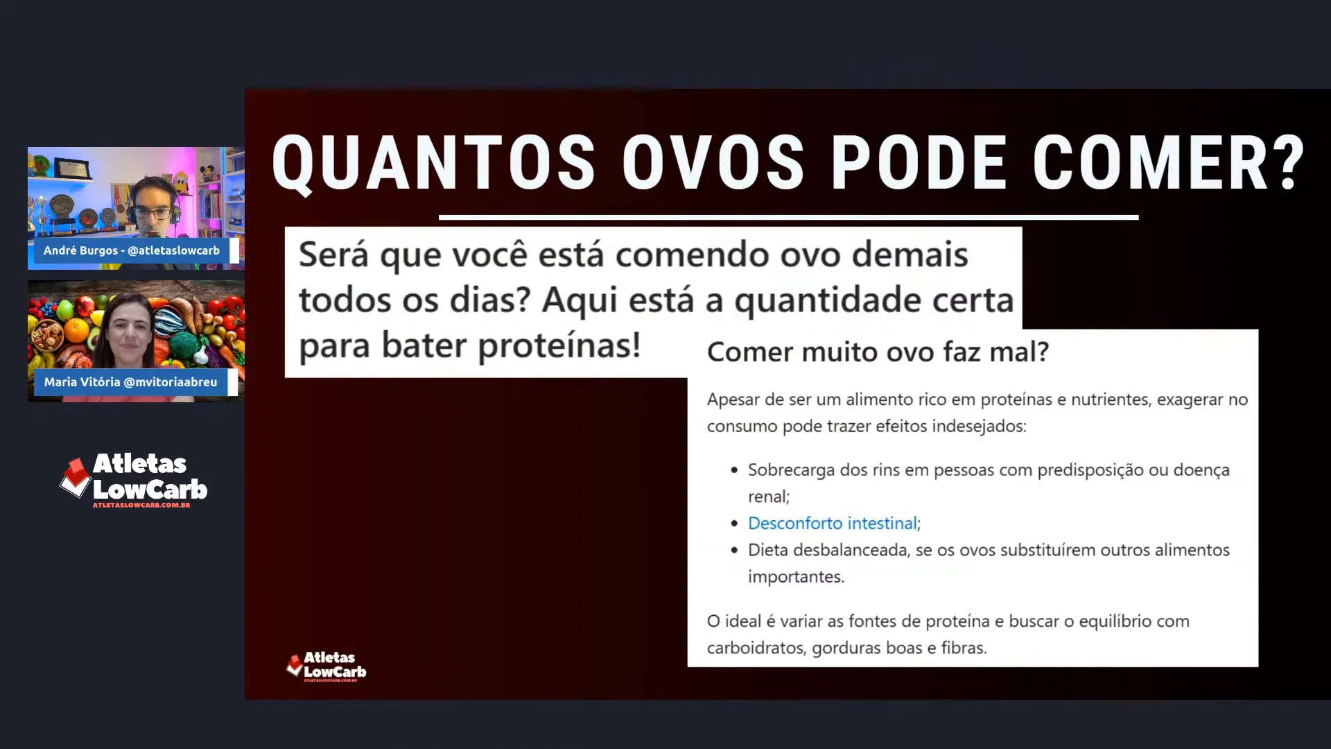 Discussão sobre exagero no consumo de ovos e saúde renal