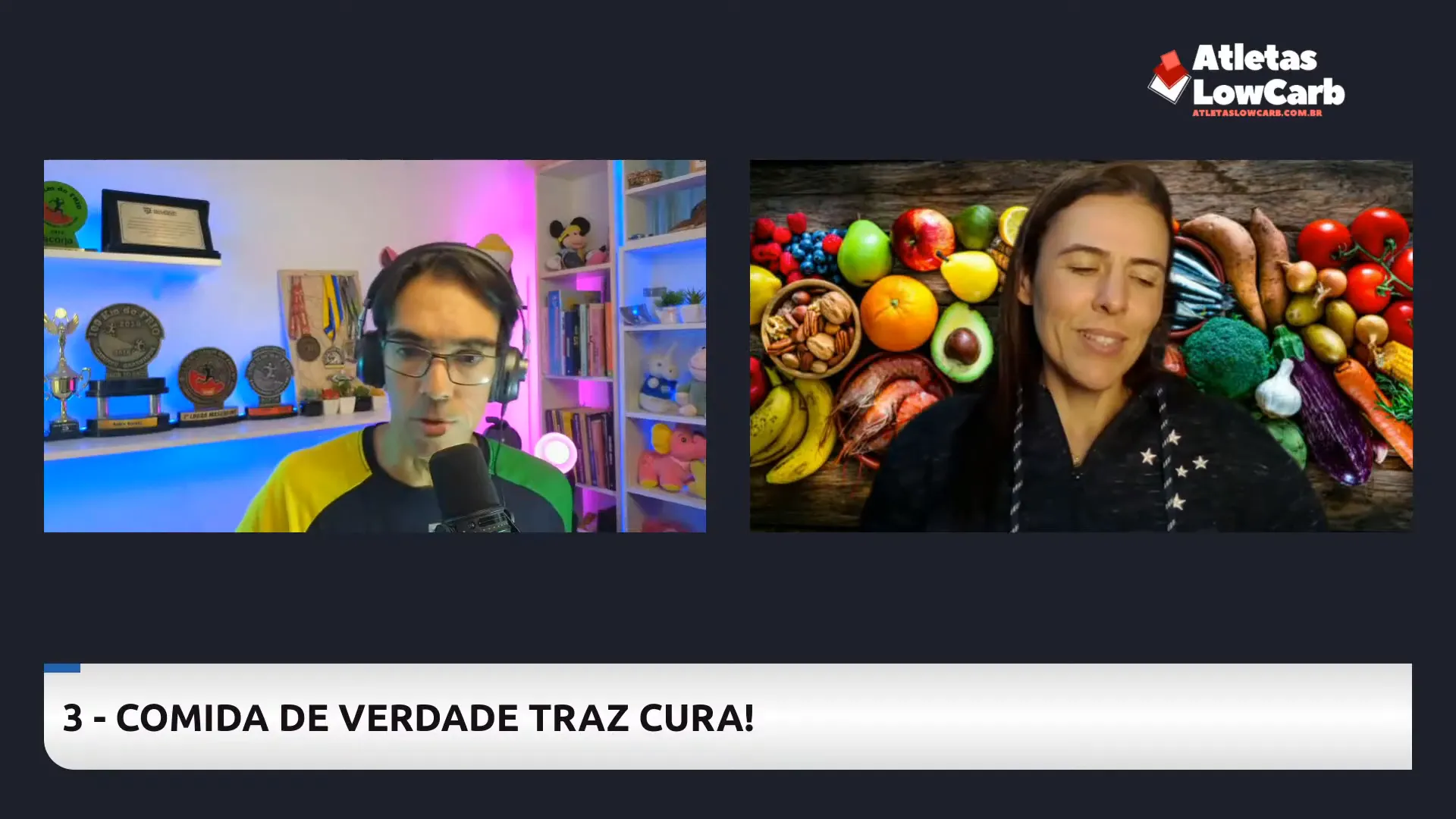Maria Vitória explicando o impacto da comida de verdade na saúde