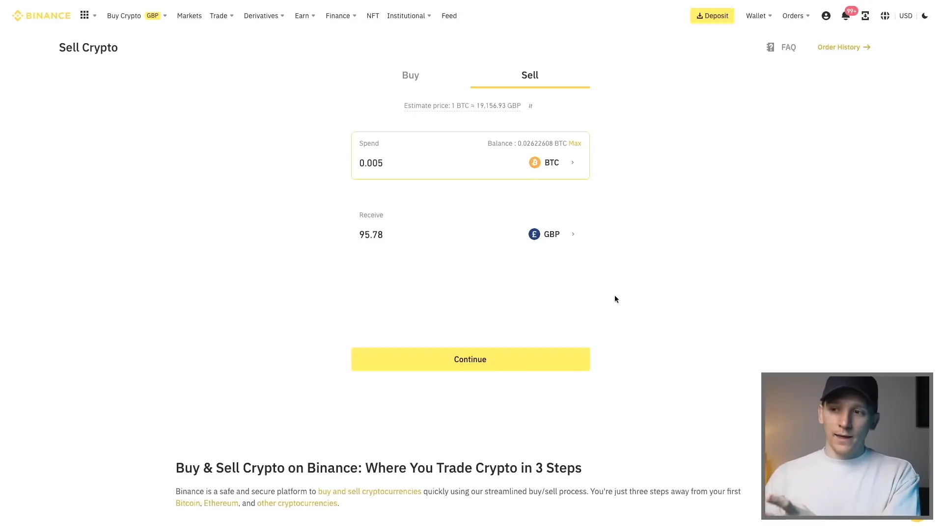 Binance Earn feature