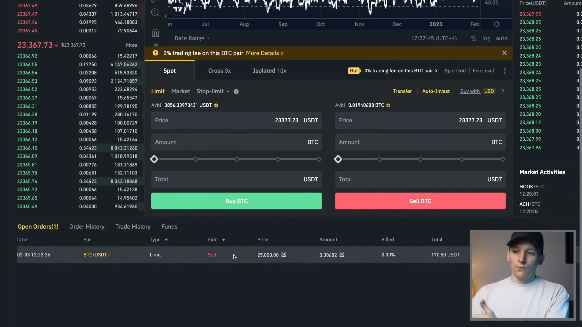 Depositing crypto on Binance