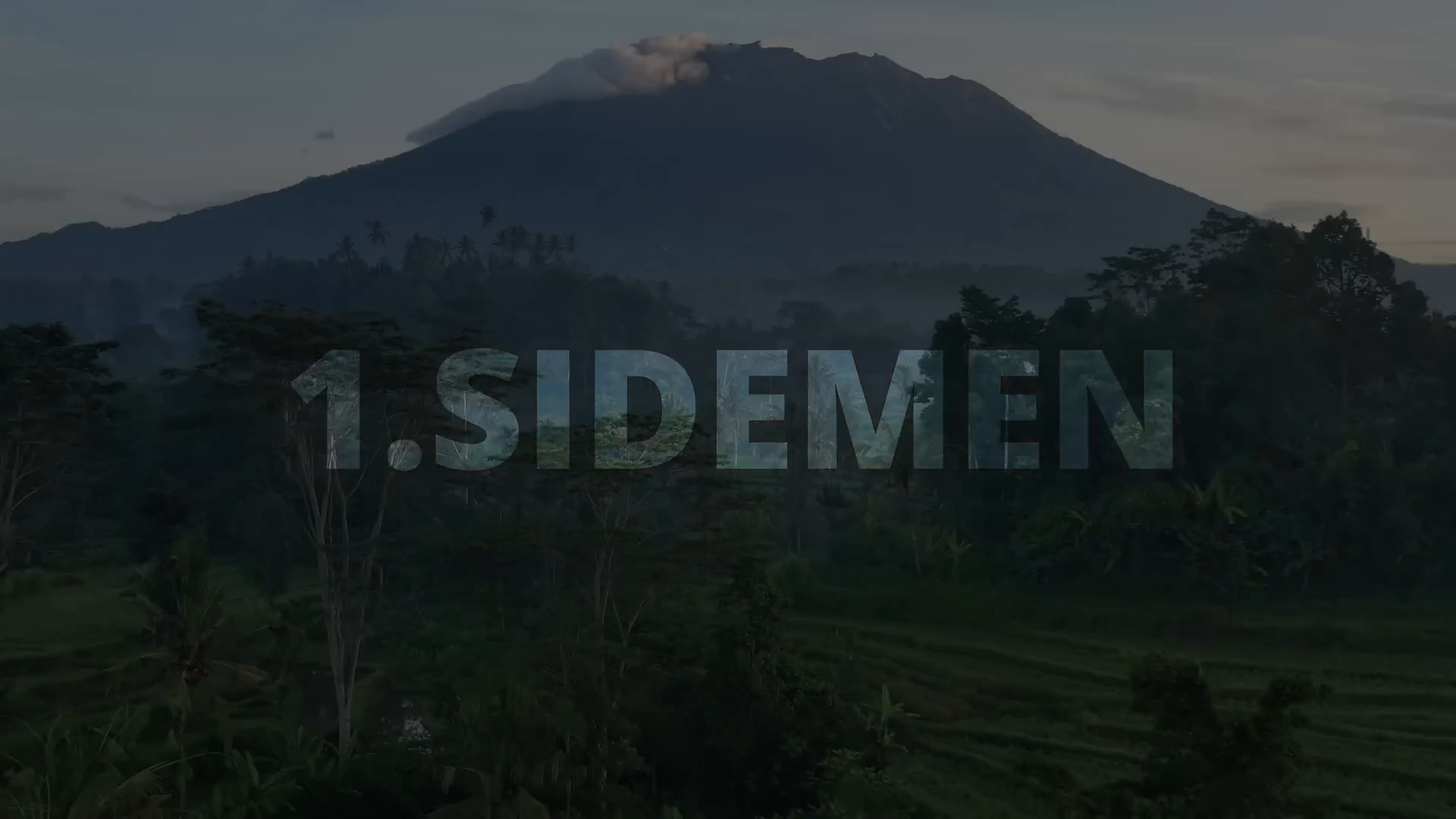 View of Mount Agung from Sidemen