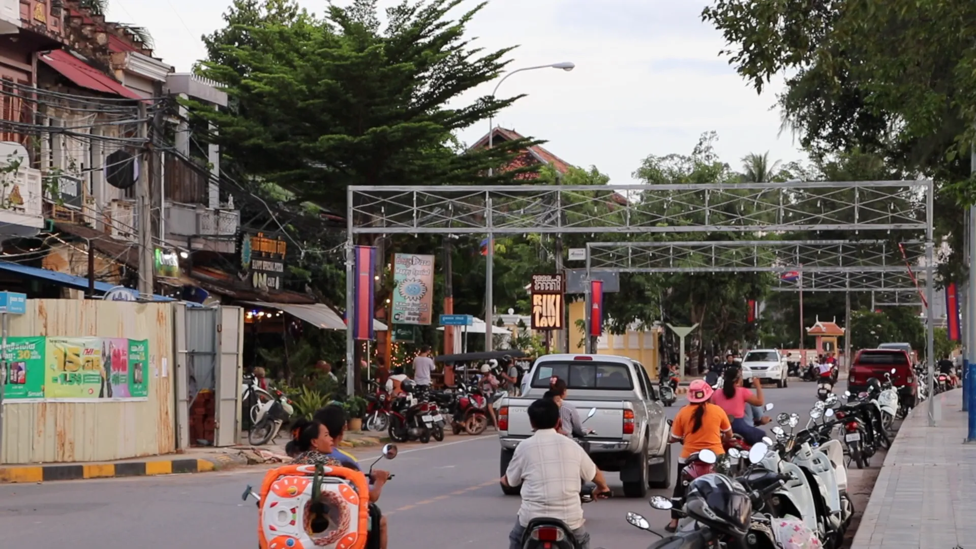 Riverside view in Kampot