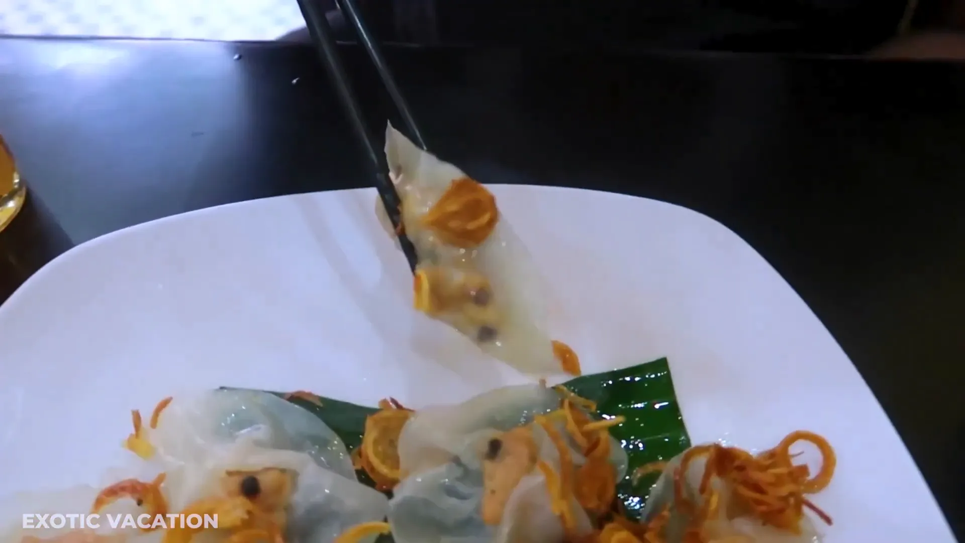 White Rose dumplings at the restaurant