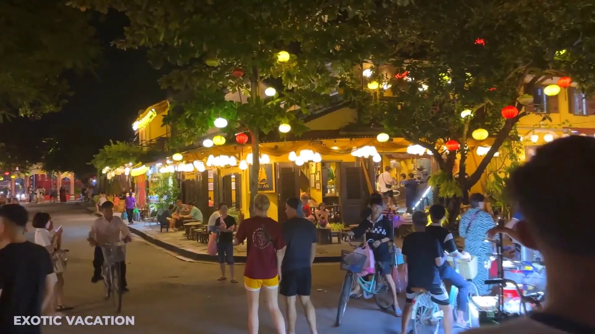 Lantern-lit night market in Hoi An