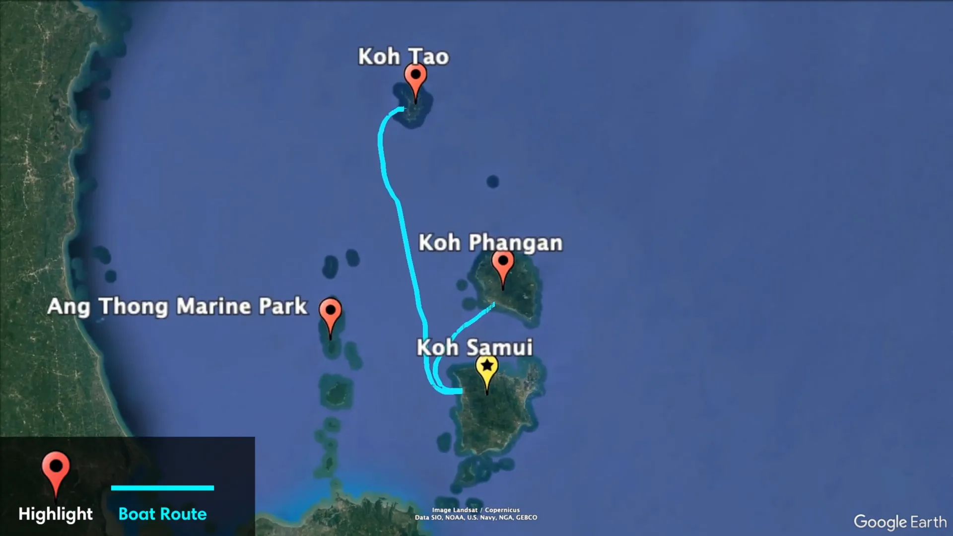 Koh Phangan, Koh Samui