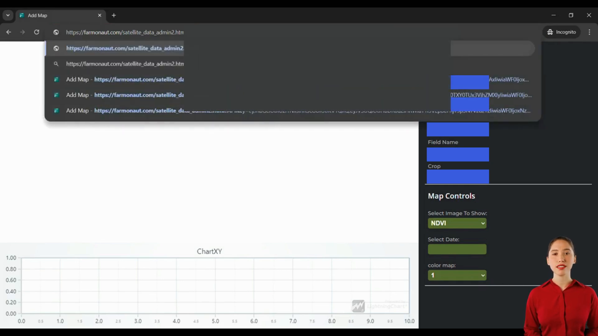 Interface showing API key and field ID input