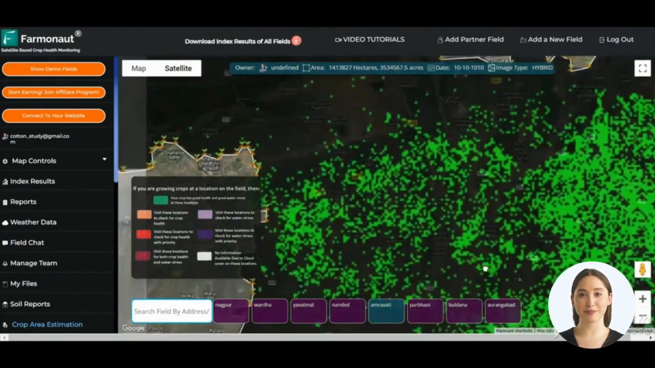 Futuristic visualization of global agriculture