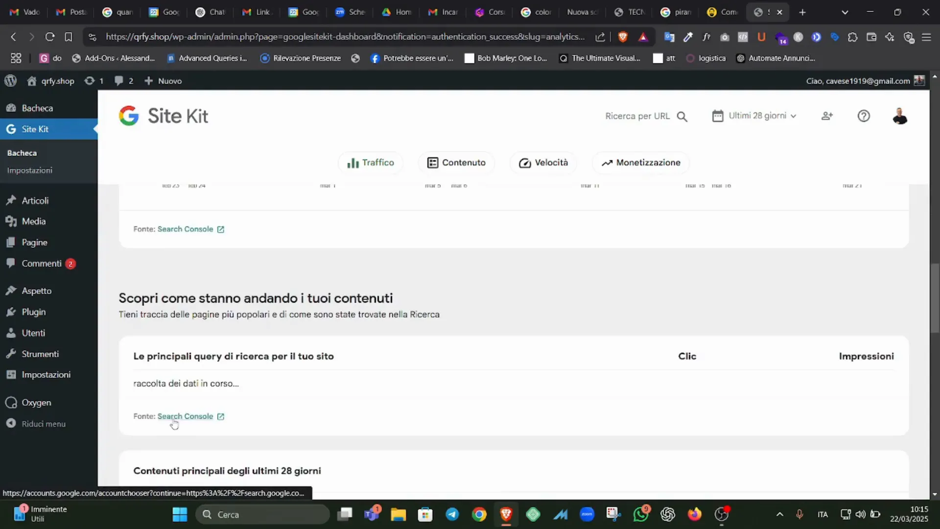 Configurare Google Analytics e Search Console in WordPress in 2 Minuti! 4 Collegamento a Google Search Console