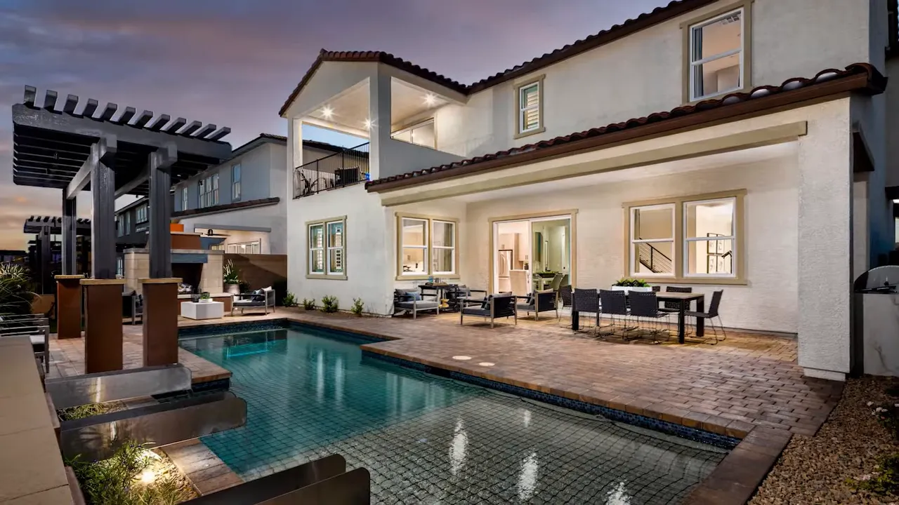 Interior shot showing open layout and natural light in model home