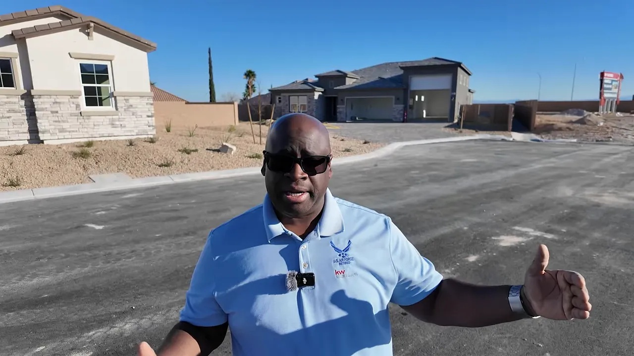Agent explaining earnest money deposit and upfront fees at a new construction site