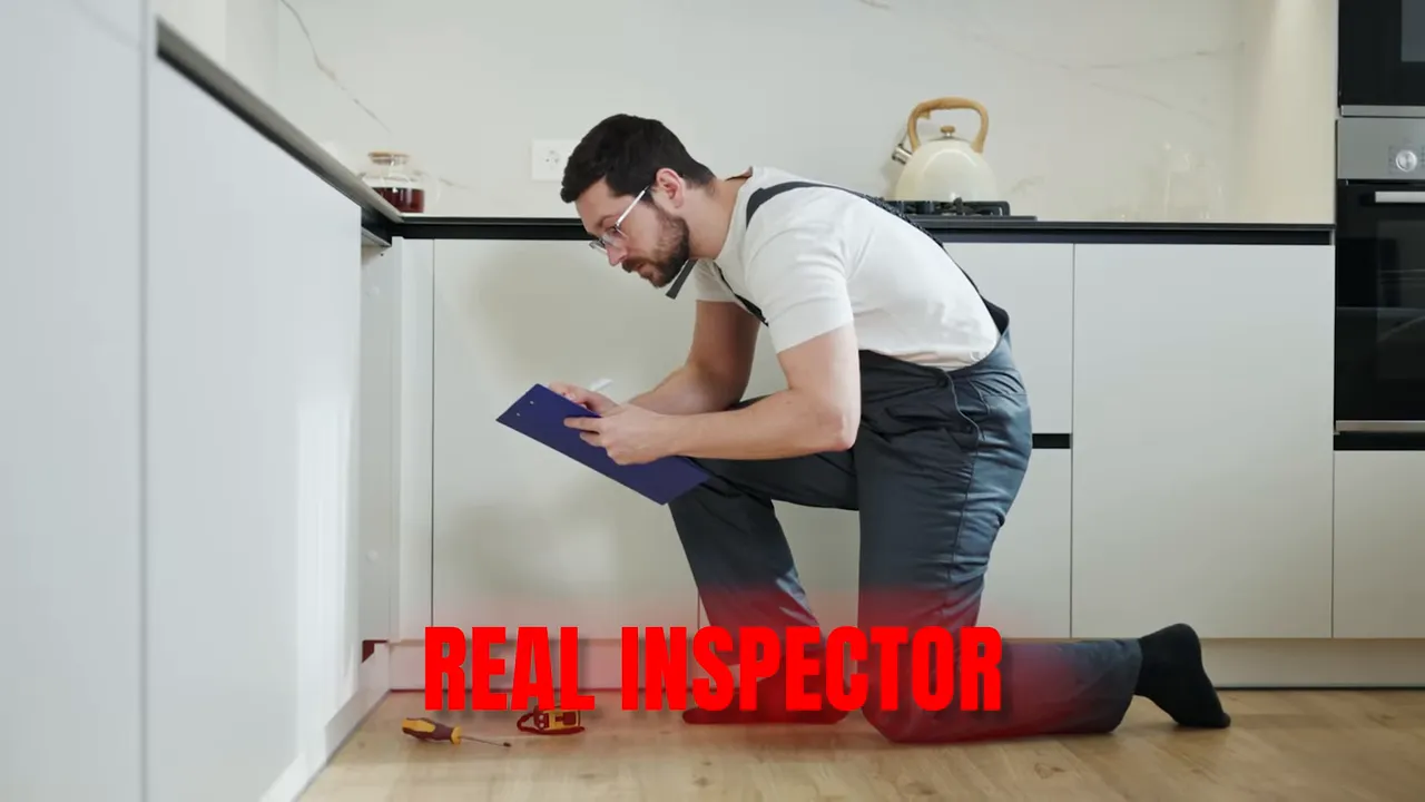 Real estate inspector reviewing a new construction home interior