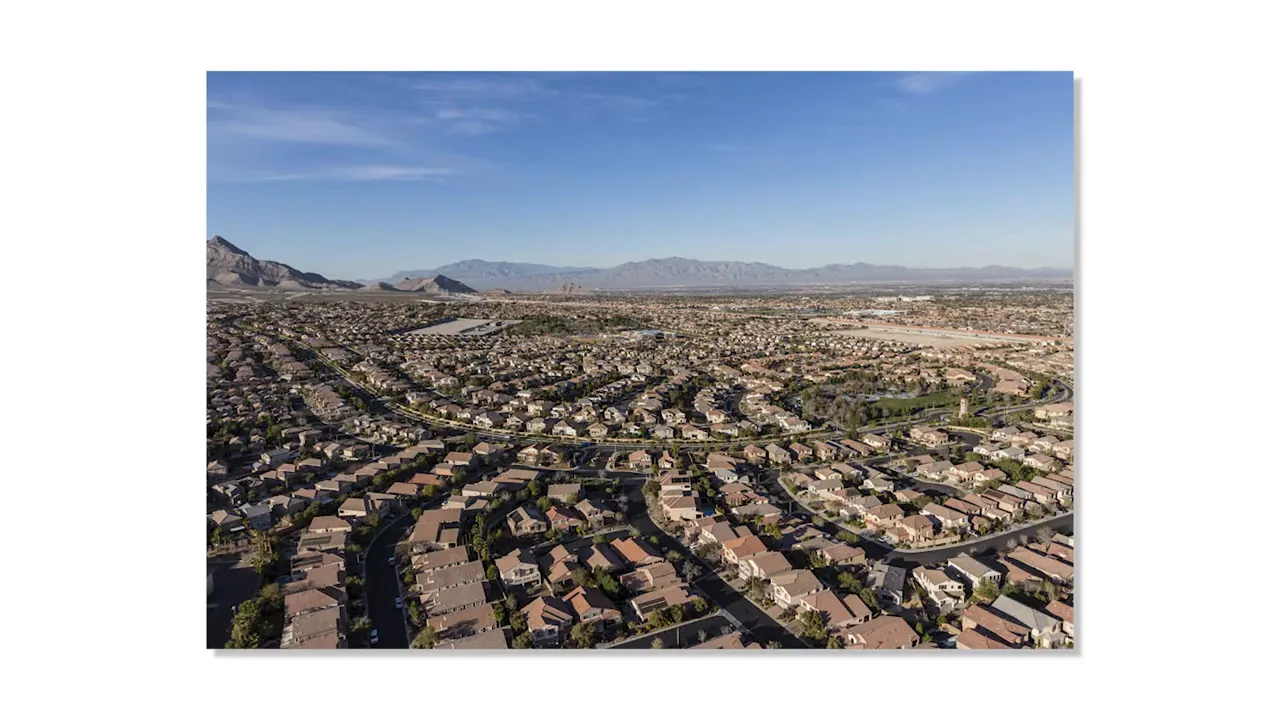 northwest Las Vegas master plan community aerial view
