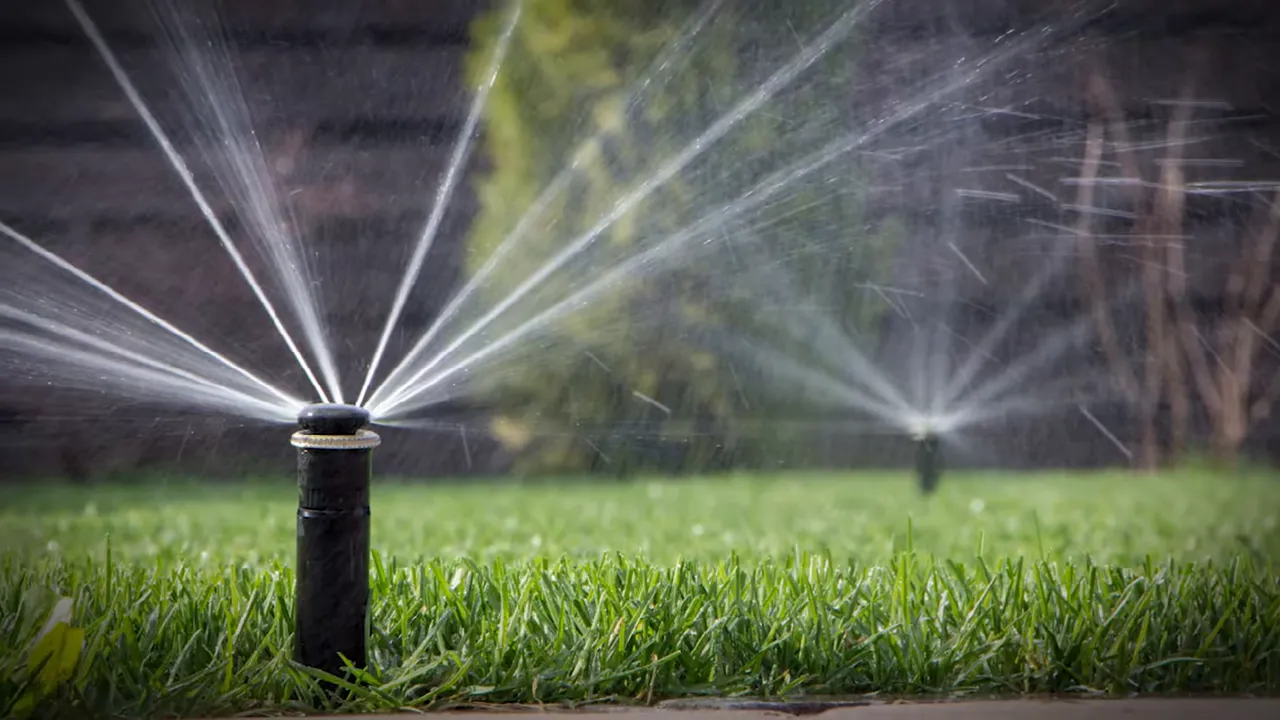 Large lawns and spray irrigation causing water waste