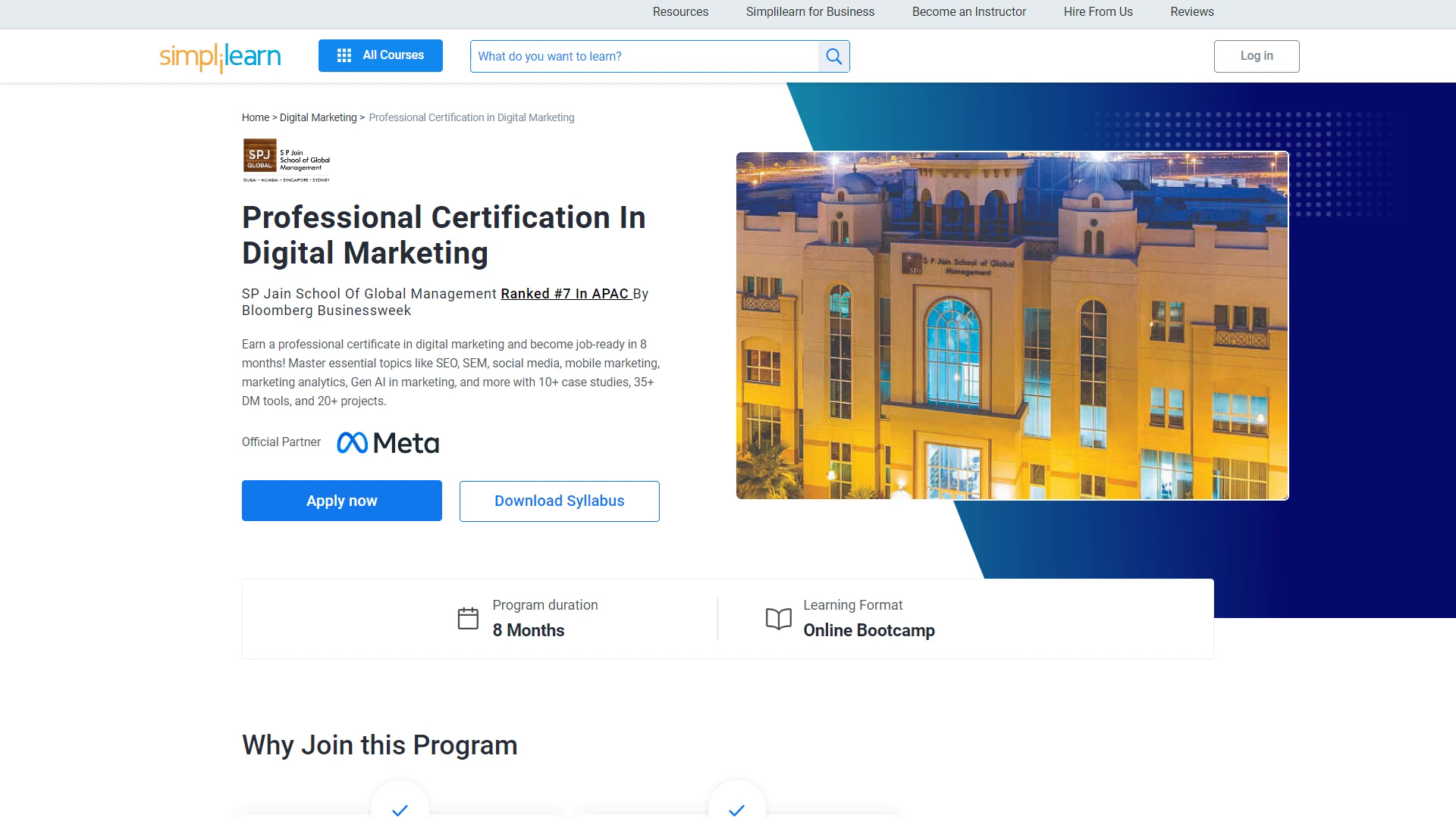 Professional Certification in Digital Marketing