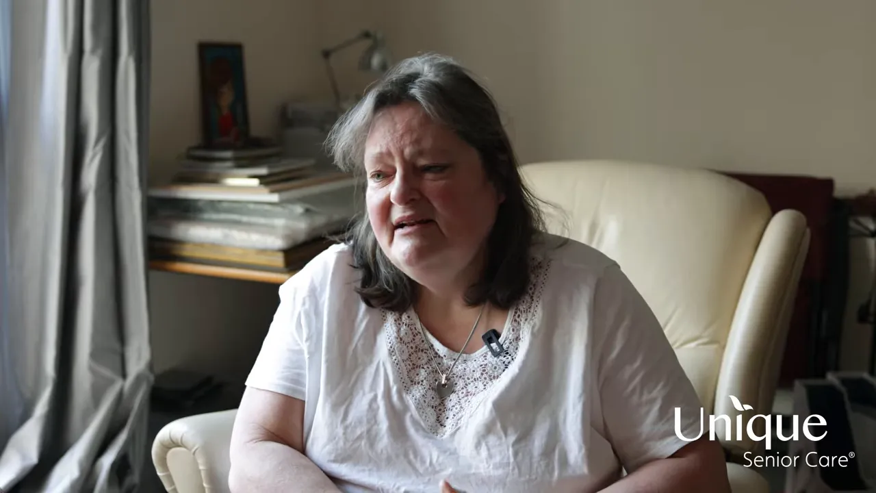 Heather talking about trusting her carers and feeling comfortable