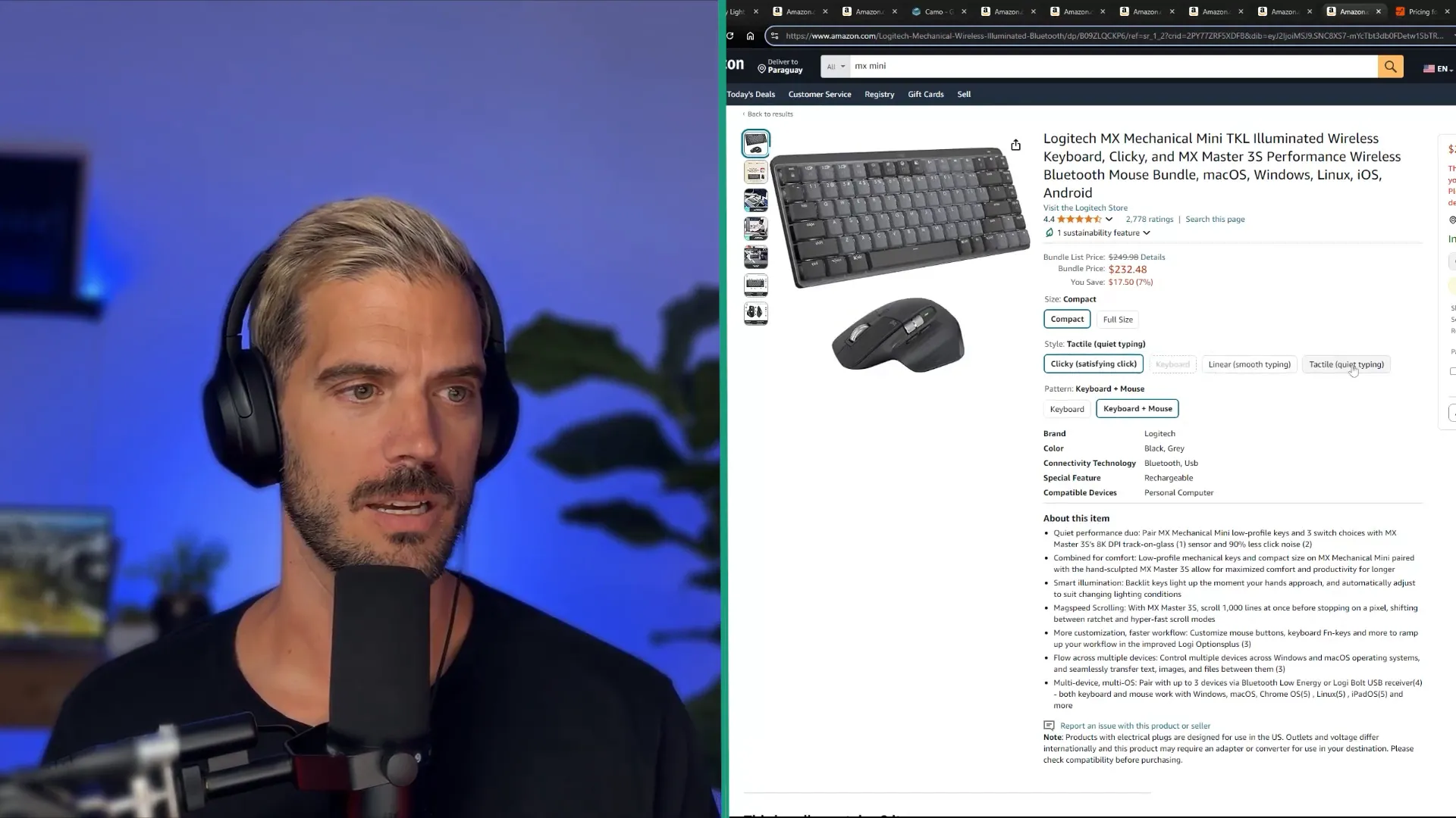 Logitech MX Mini keyboard and mouse