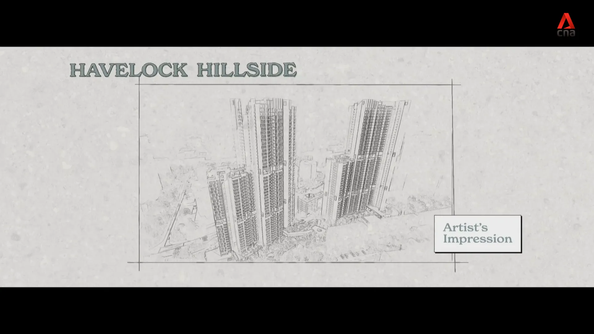 Artist's impression of Havelock Hillside public housing project