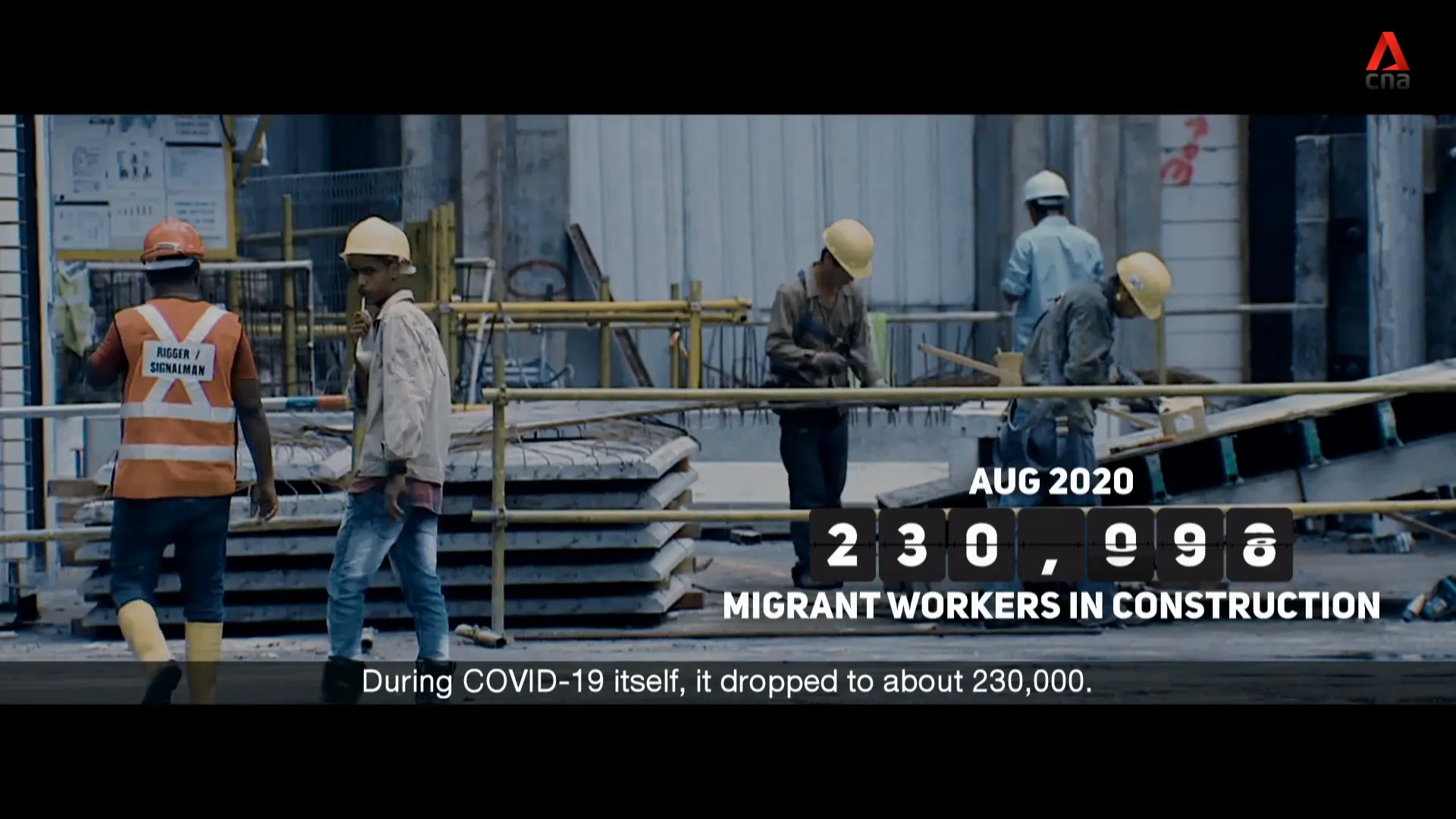 Decrease in migrant workers during COVID-19