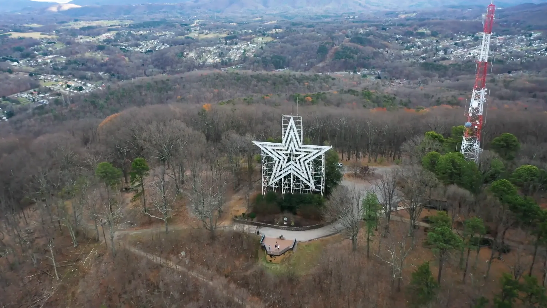 Mill Mountain Star at sunset