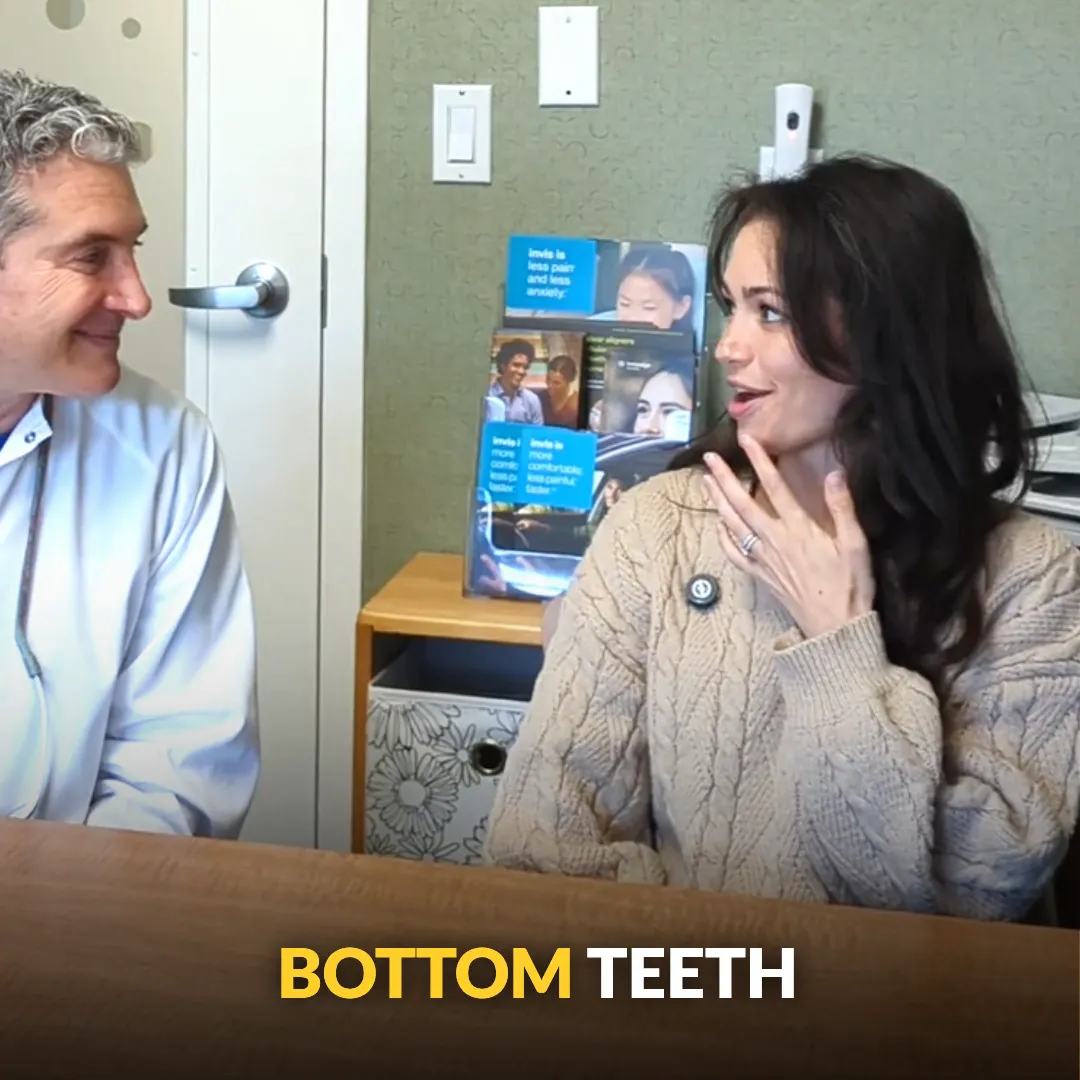 Kayla describing her crowded bottom teeth and lack of confidence