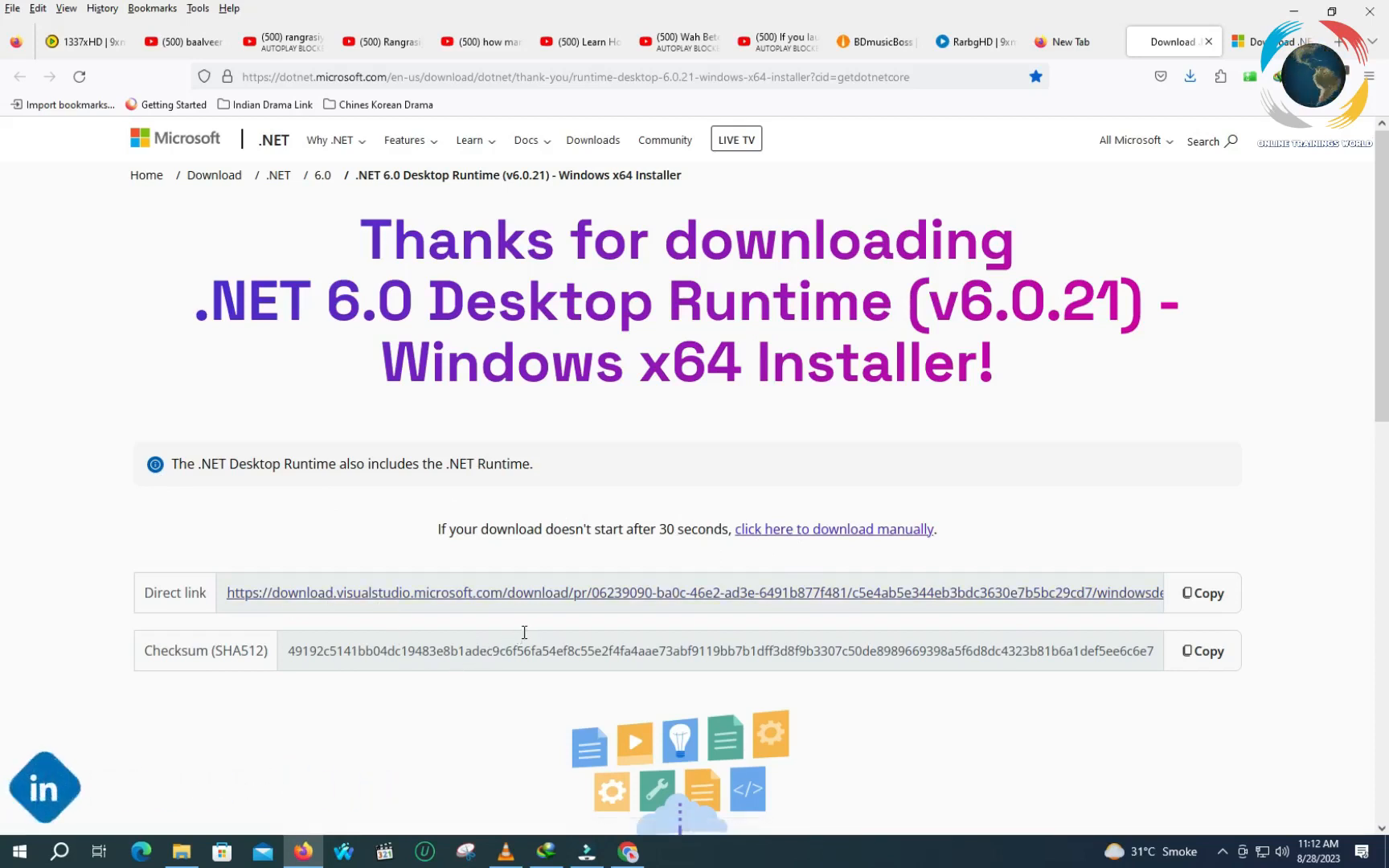 Installing .NET Desktop Runtime