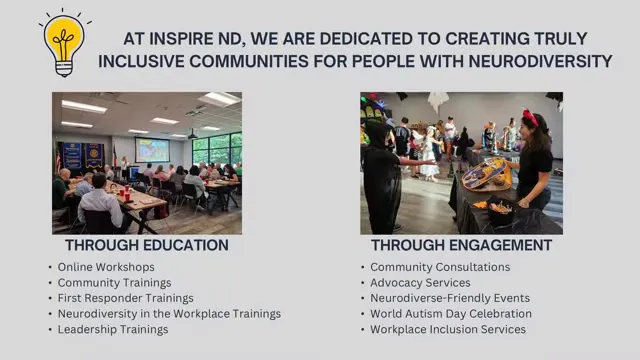 Inspire ND mission slide: education and engagement