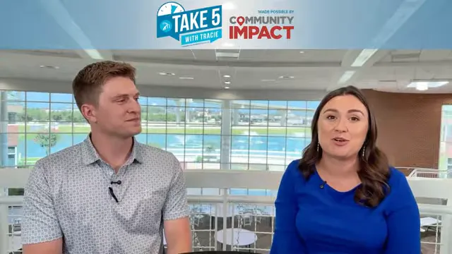 Closing shot of Tracie and Grayson wrapping up the interview