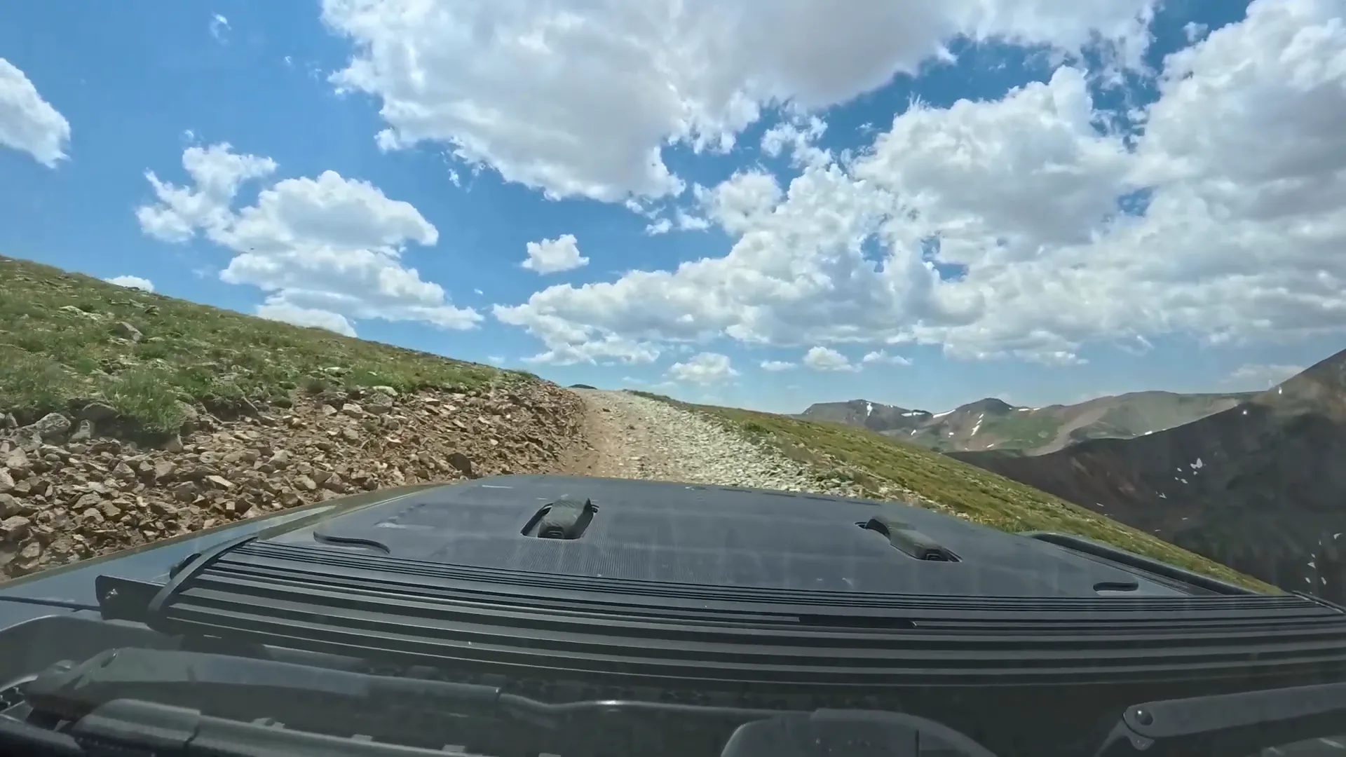 First set of switchbacks with great views on the mt antero off-road route
