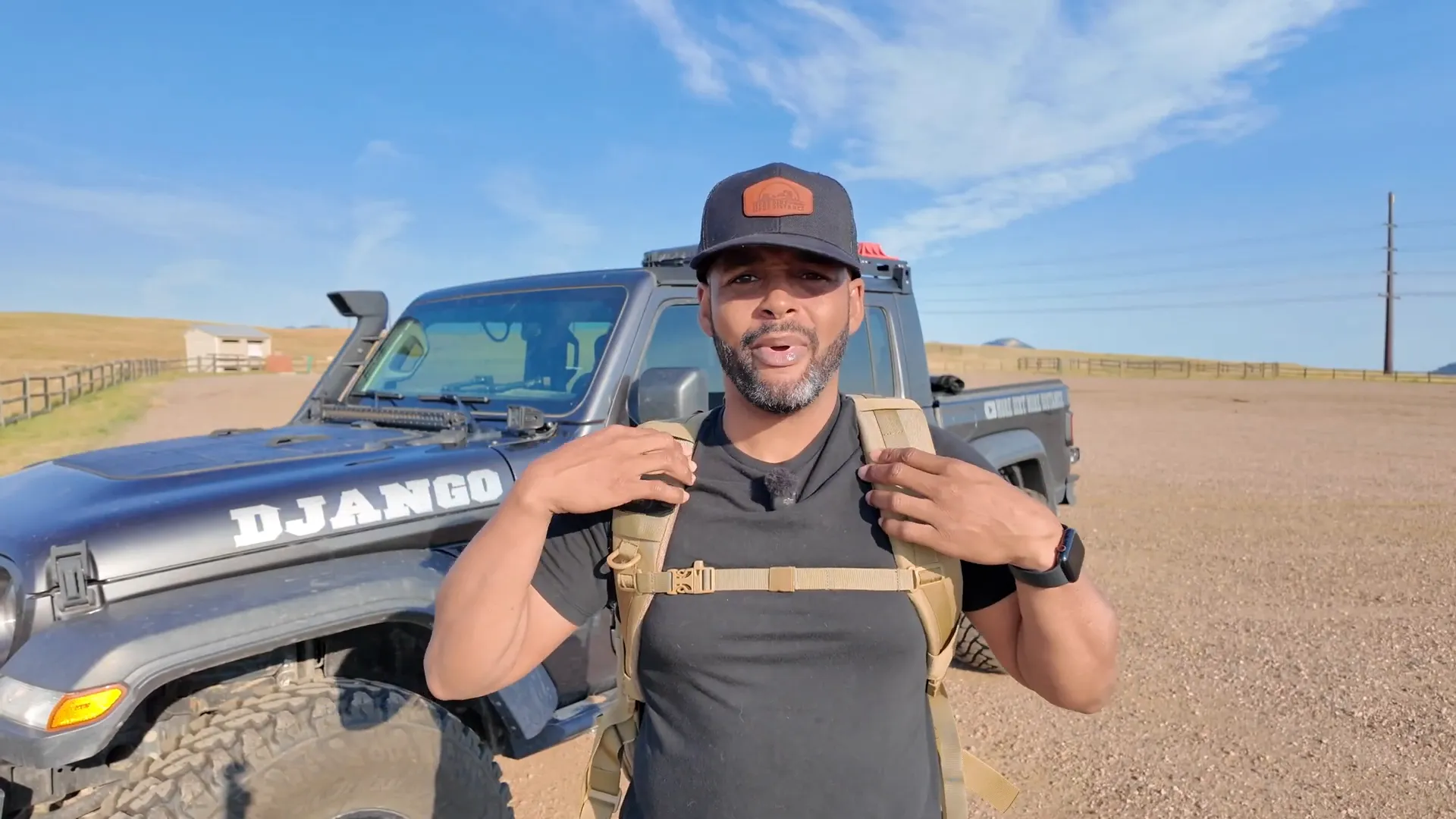 Scale showing 25.2 pounds for the loaded backpack