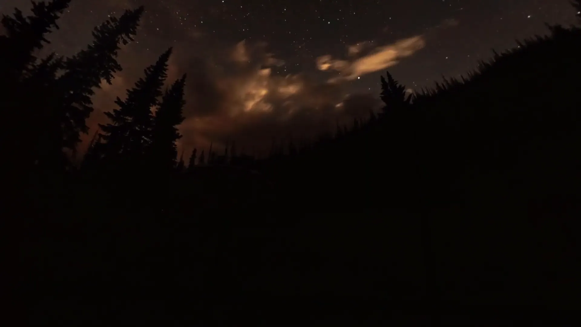 Night sky and Milky Way shot from campsite near Creede Colorado