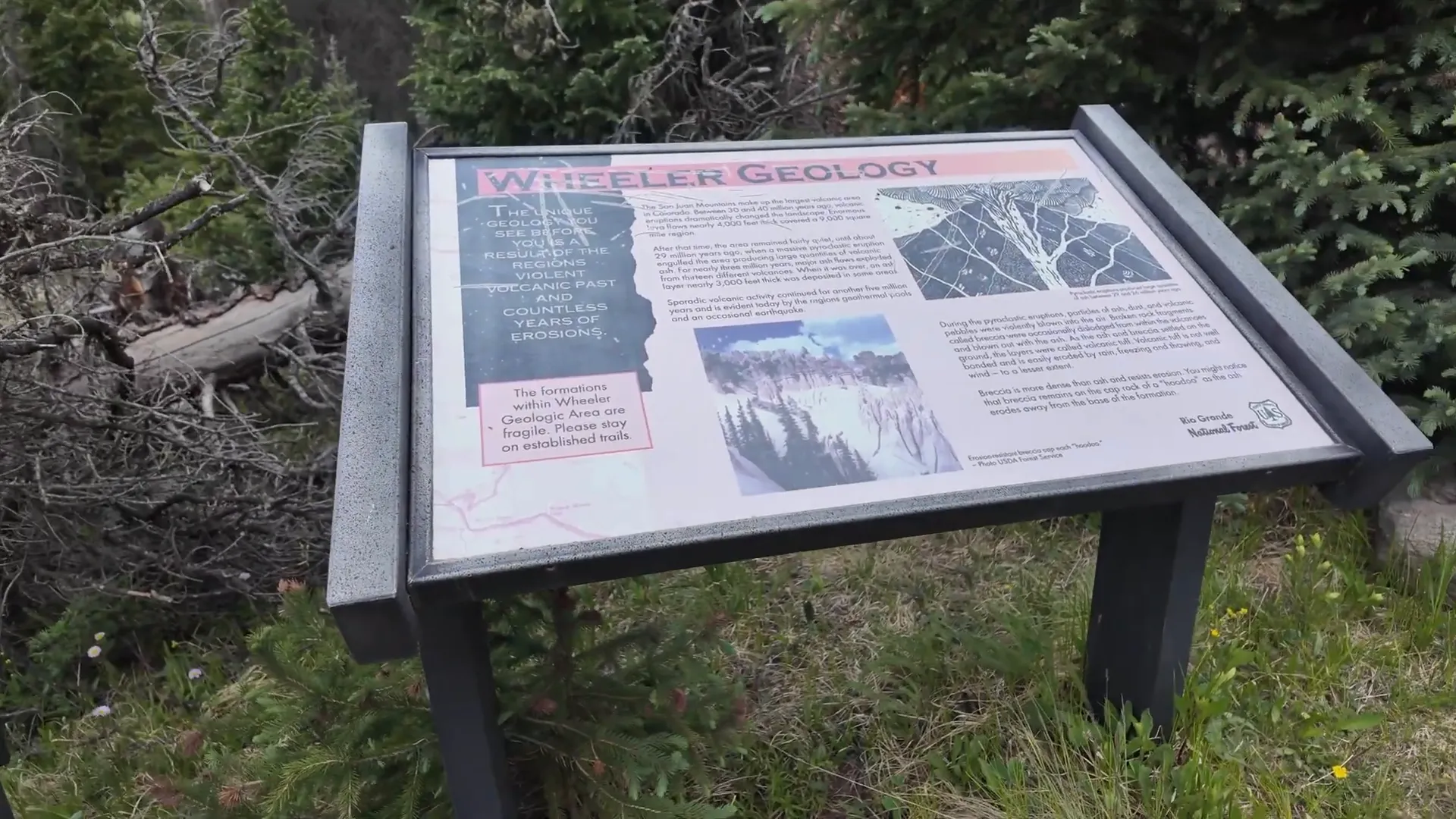 Distant view of the Wheeler Geologic formations