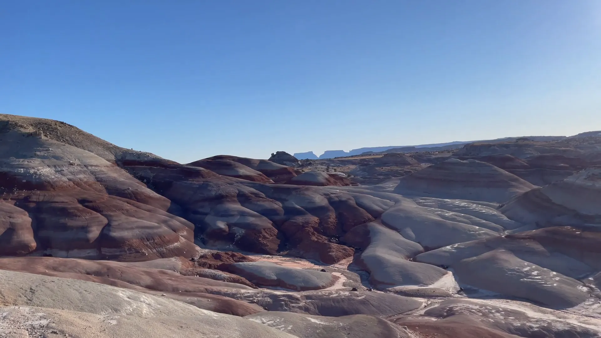 Vibrant colors of bentonite hills