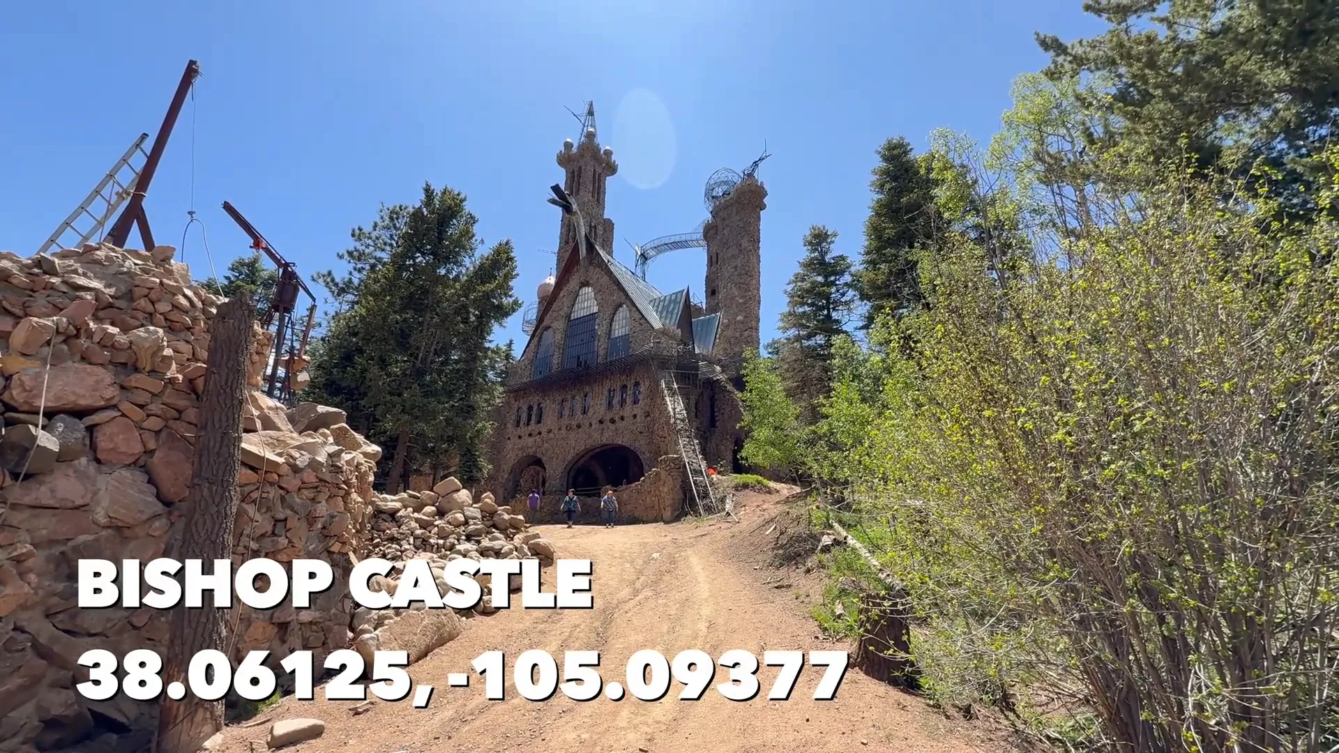 Bishop Castle exterior and stone towers