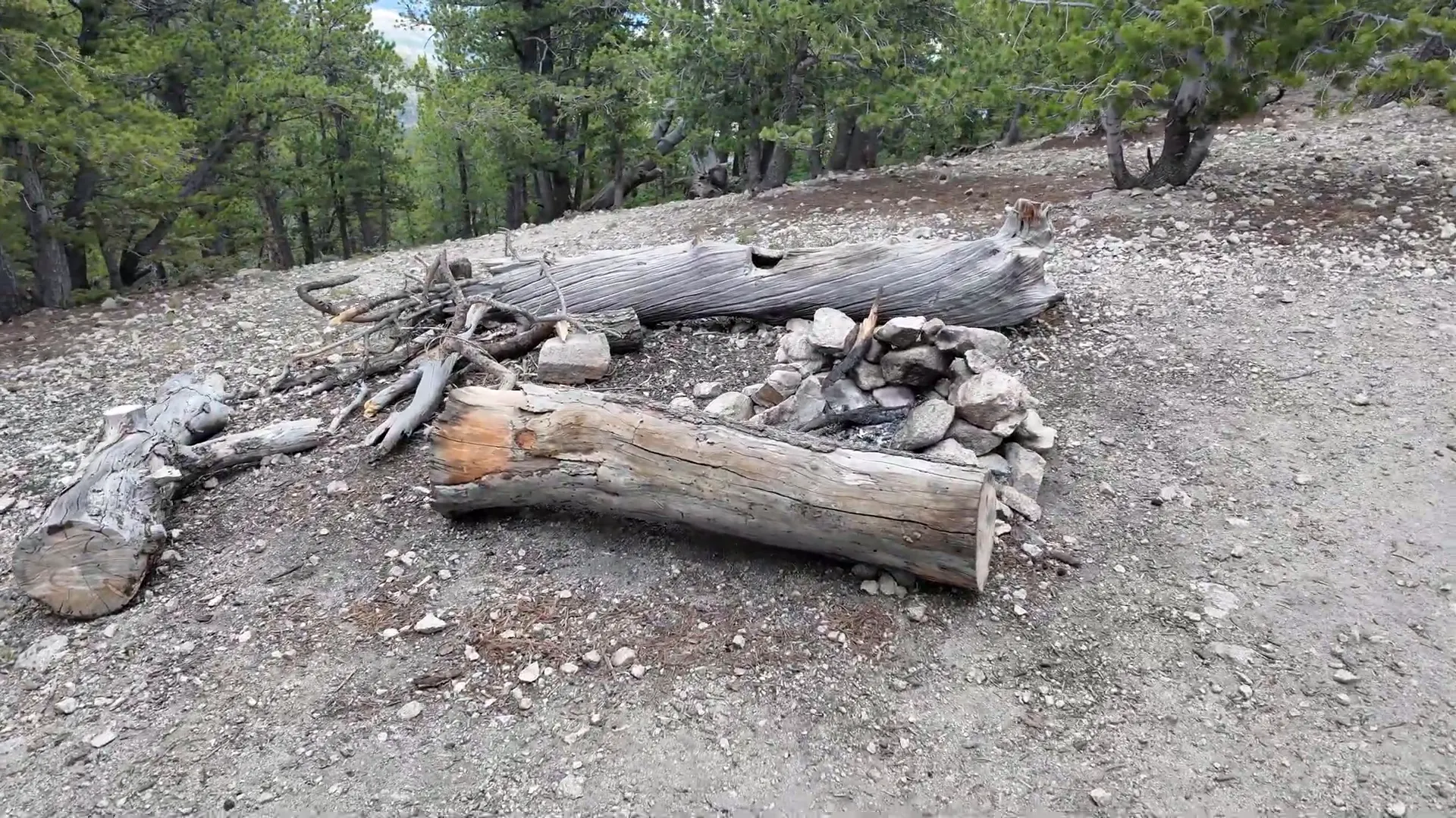 Spacious dispersed campsite with fire pits and tent space