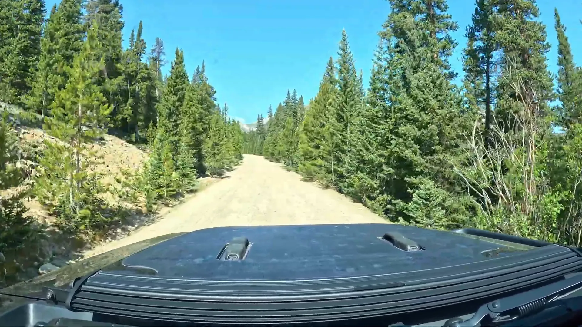 Georgia Pass trail overview showing the dirt road and surrounding landscape