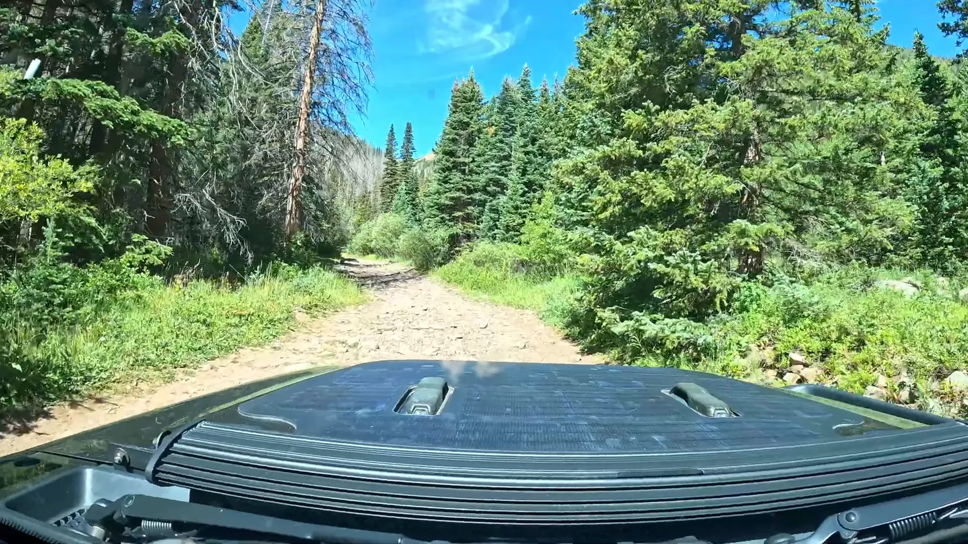 Trail overview with rocky terrain