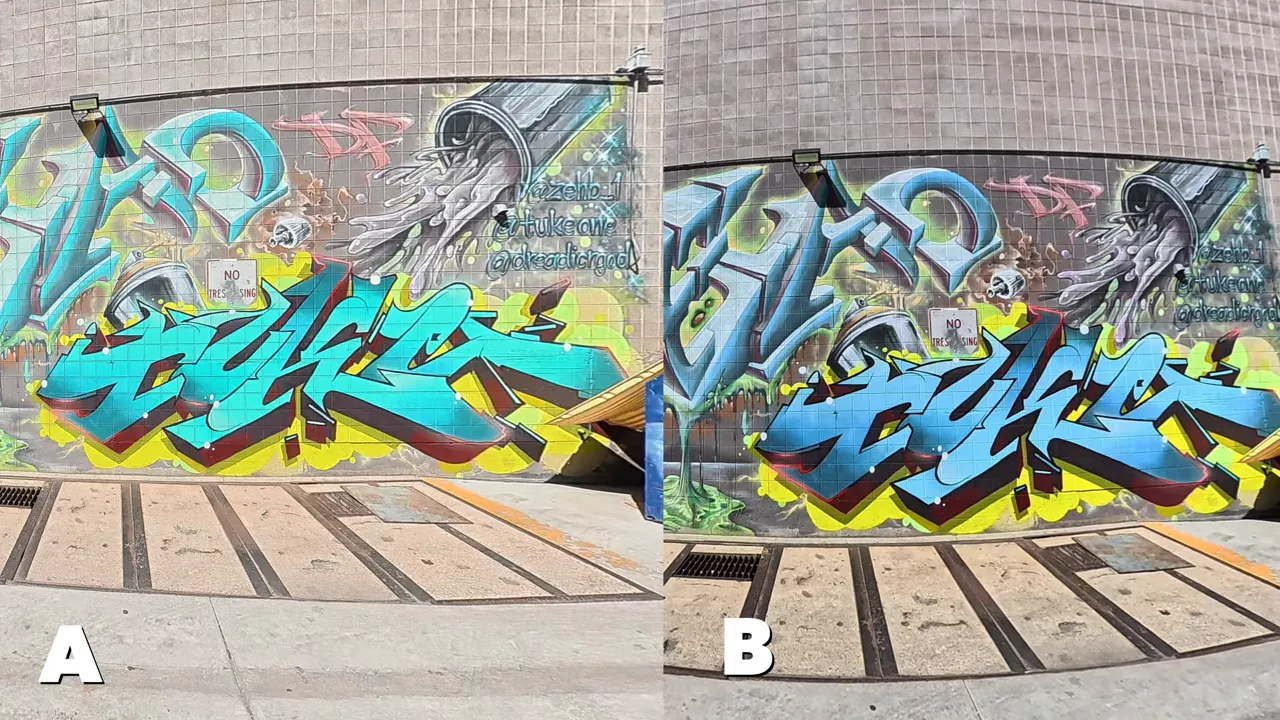 Side-by-side color comparison showing muted look versus bold look