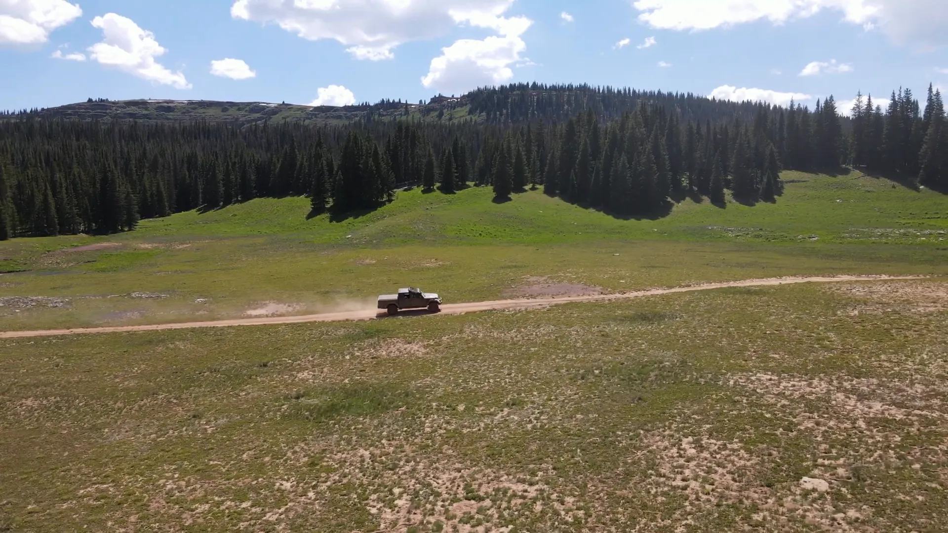 Jeep Gladiator climbing steep rocky road on Blair Mountain
