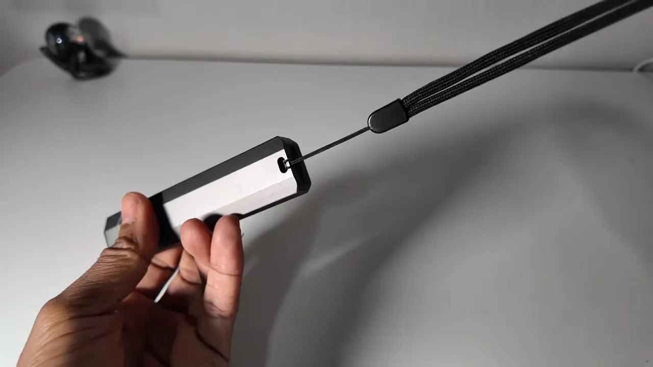 ST1 unboxed showing lanyard, USB-C cable, and manual