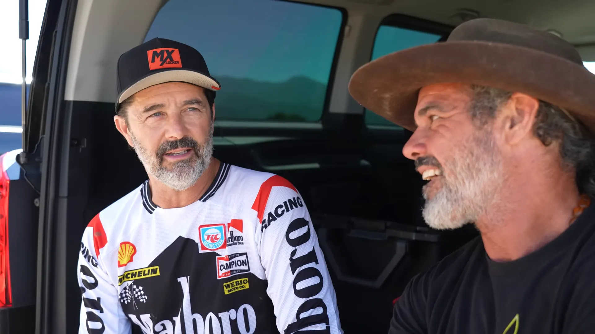 Talking with Ryan Hughes on the track