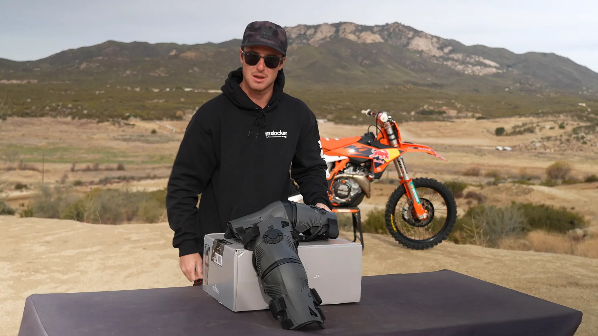 Brace staying securely in place during a ride