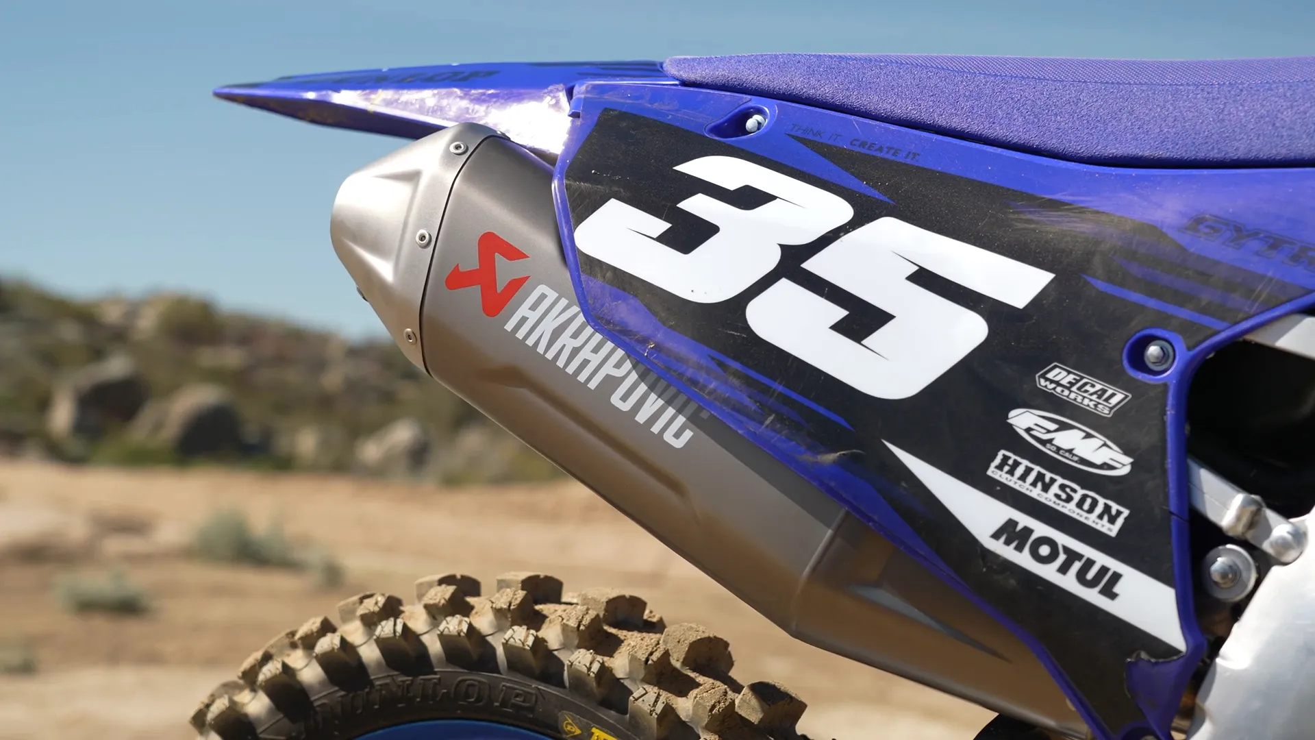 Akrapovic Evolution Line exhaust installed on Yamaha YZ250F