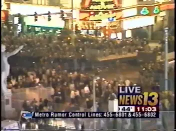 Illuminated Las Vegas Strip packed with people