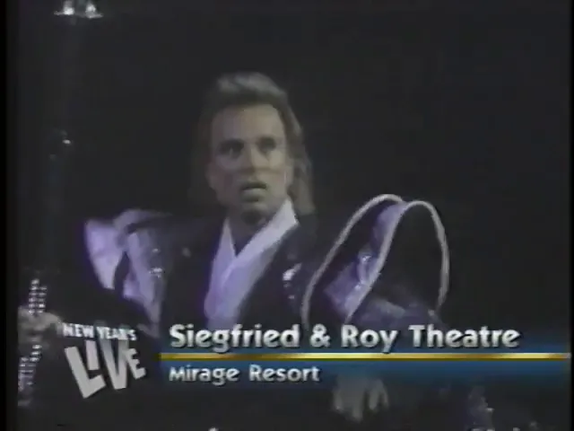 Siegfried and Roy performing on stage