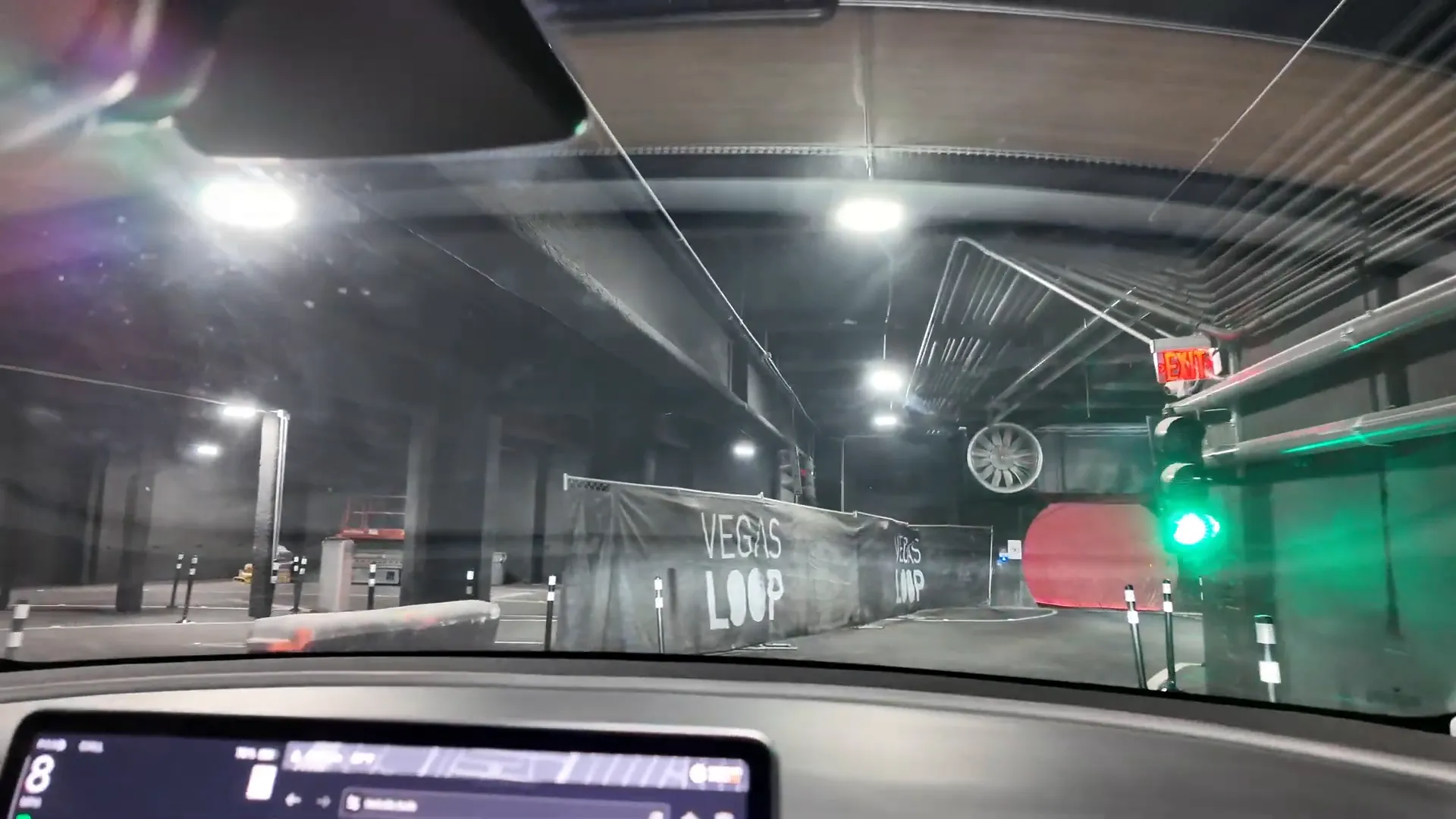 Tesla ride in the Vegas Loop