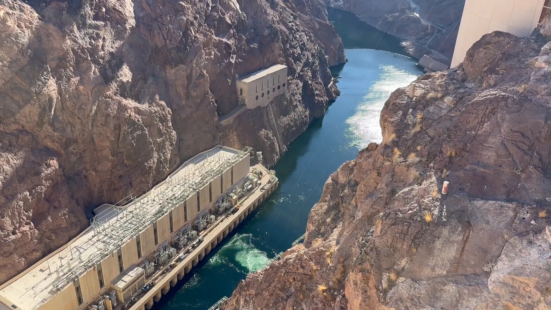 Close-up view of Hoover Dam