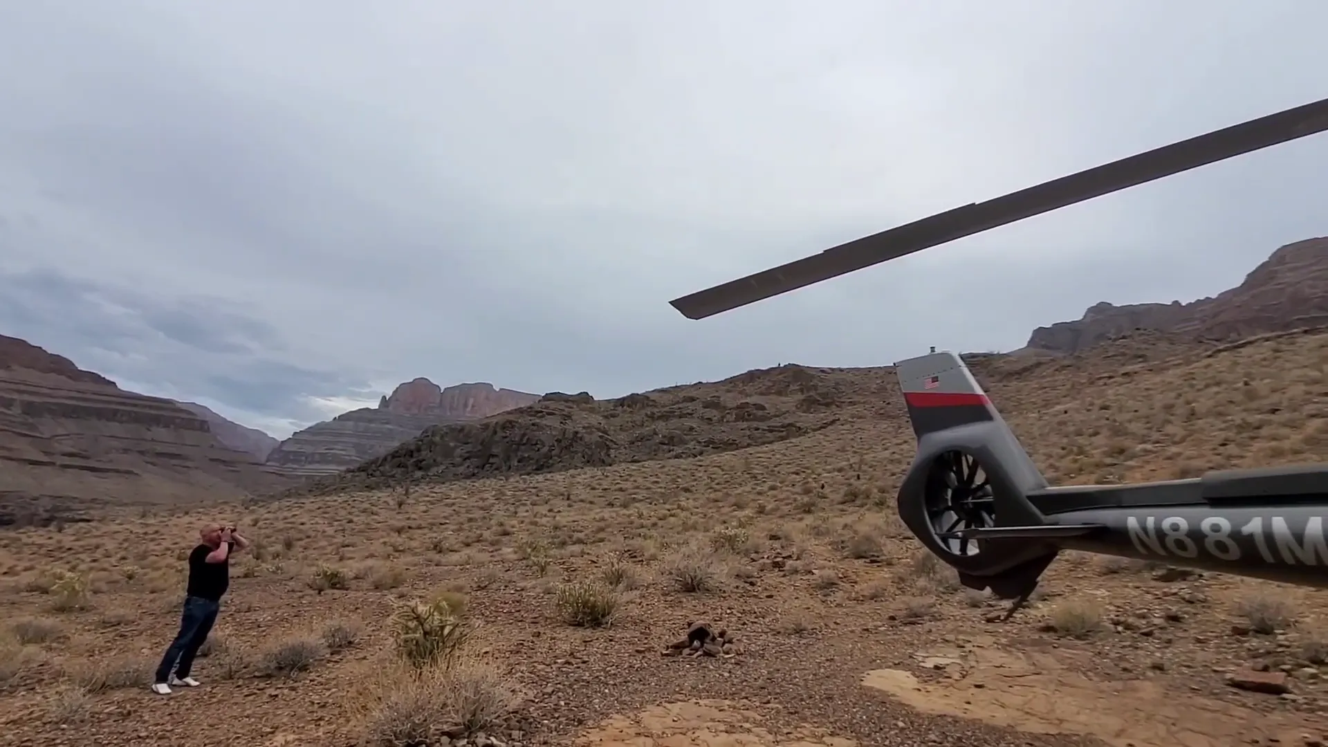 View of the Grand Canyon from the helicopter