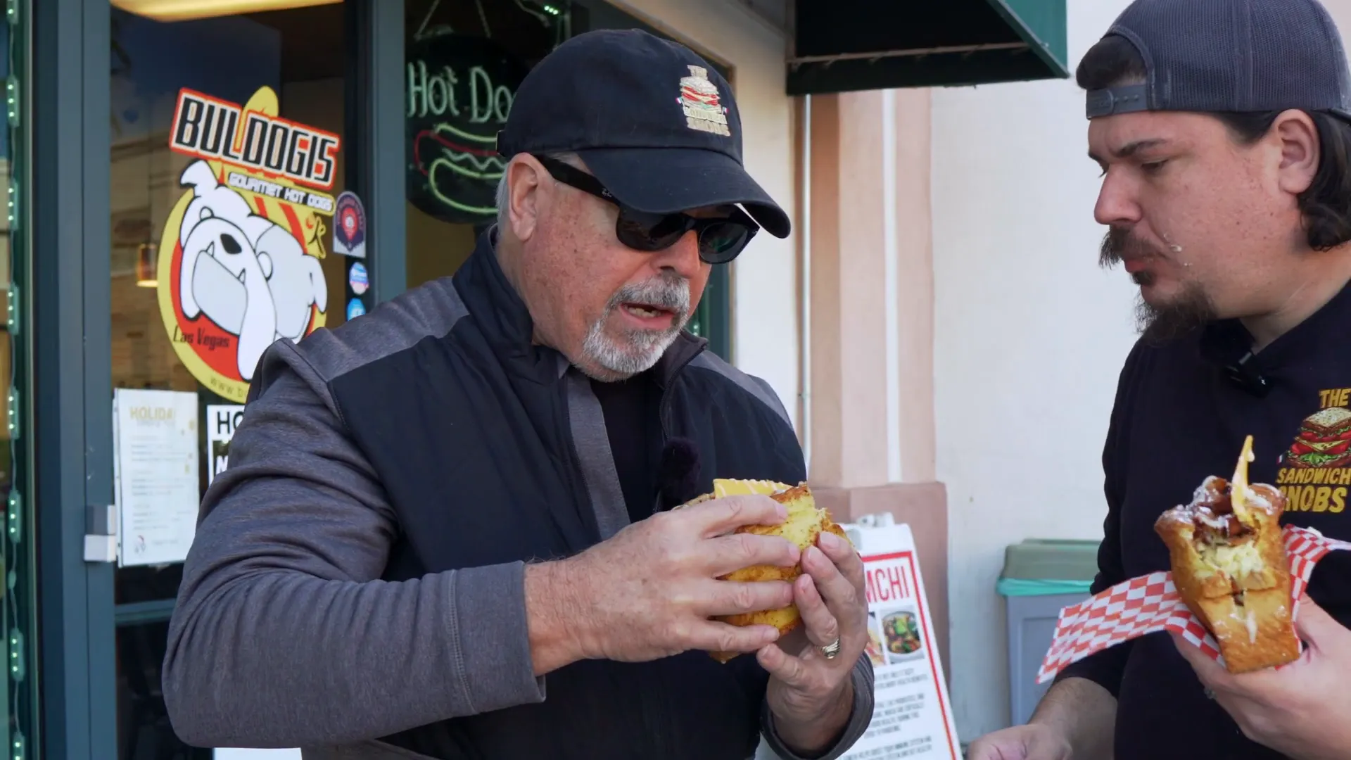 Close-up of Egg Drop Sandwich